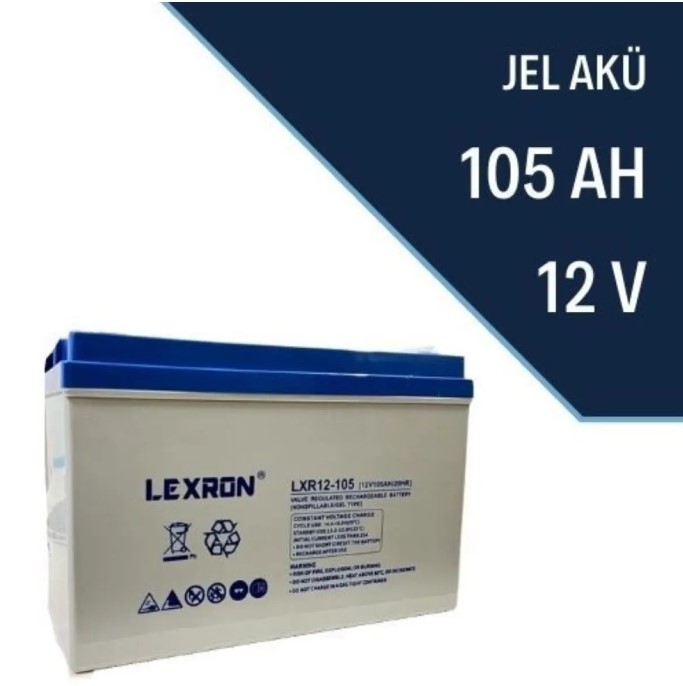 Lexron 12 Volt 105 Ah Solar Jel Akü