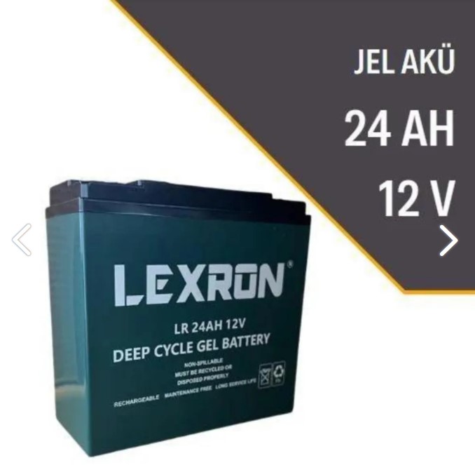 Lexron 12 Volt 24 Ah Karbon Jel Bisiklet Aküsü